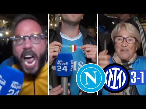 NAPLES-INTER 3-1 💙 Neapolitans GOING CRAZY at the end of the match, look at the reaction!