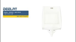 Urinal - Ceramic - Back Spud - 18.9