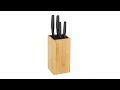 Messerblock unbestückt aus Bambus Schwarz - Braun - Bambus - Kunststoff - 12 x 24 x 12 cm