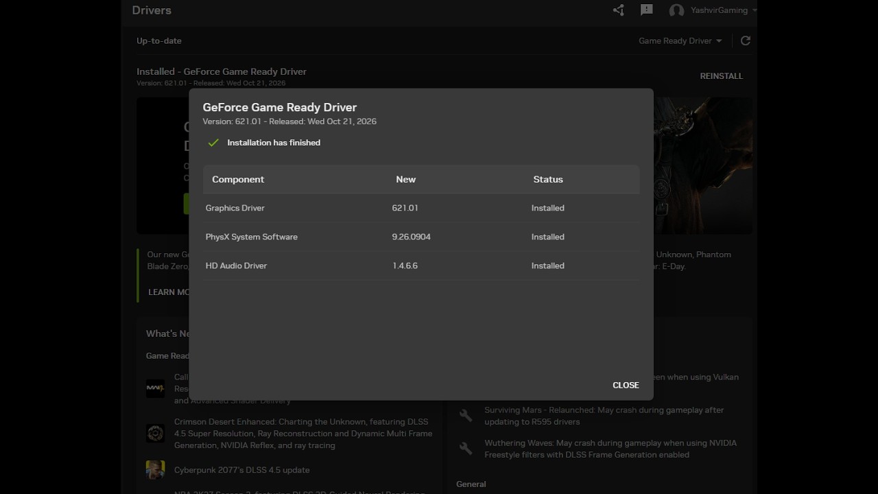 Update Your Drivers NOW! NVIDIA 621.01 Brings DLSS 4.5 to Cyberpunk & MW4
