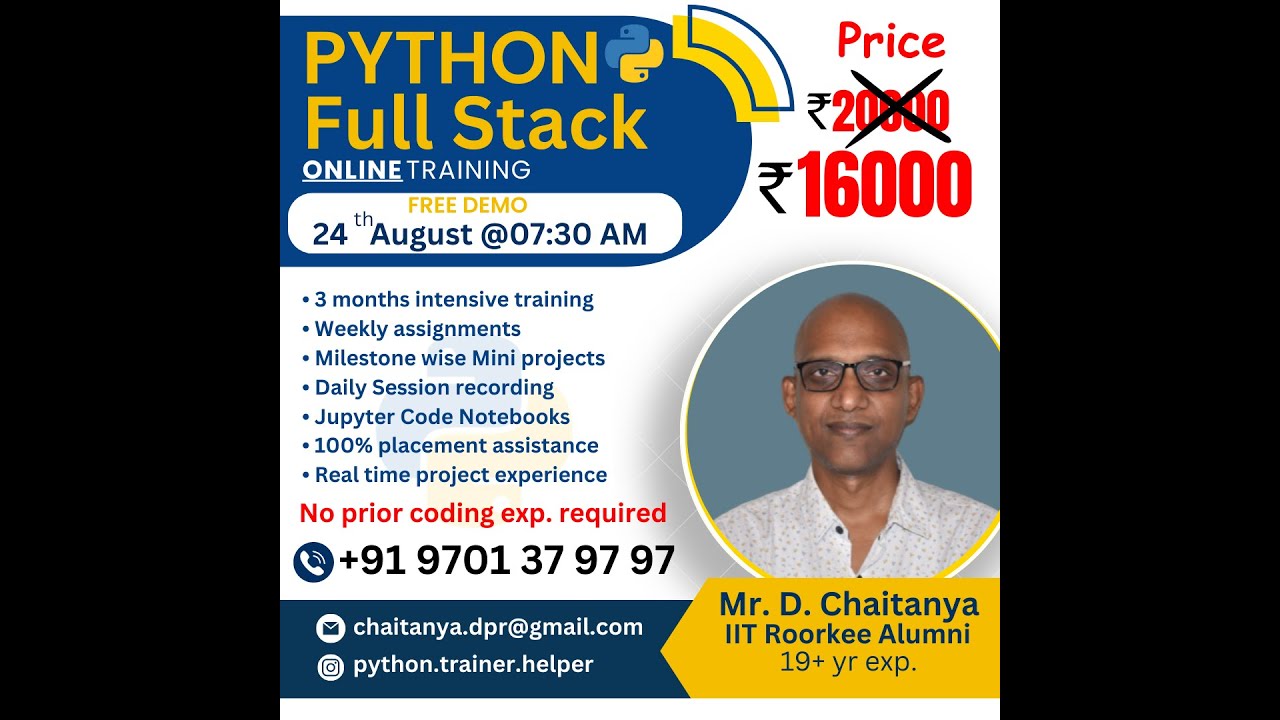 PYTHON Full Stack Online Training - Demo class -1
