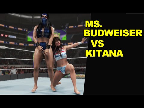 WWE 2K19 Ms. Budweiser vs Kitana - Knockout Match