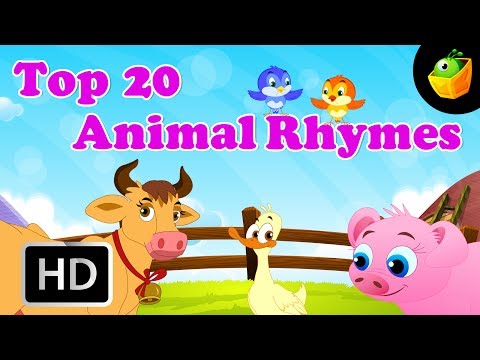 Top 20 Animal Nursery Rhymes | 20+ Mins | Compilation of Cartoon/Animated Songs For Kids