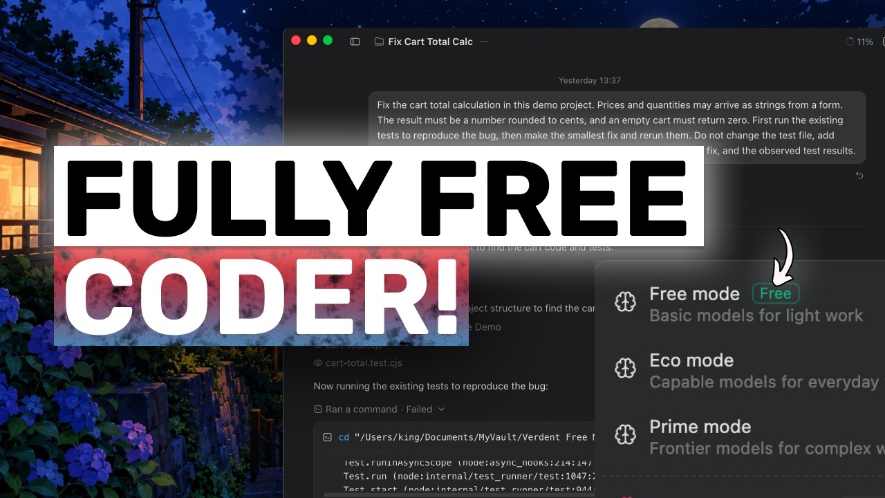 FREE Mode Coder: This is LITERALLY $0 - NO SUBSCRIPTION FREE CODER!