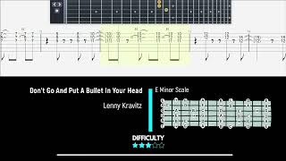 Lenny Kravitz - Don't Go And Put A Bullet In Your Head - Easy Guitar Tab