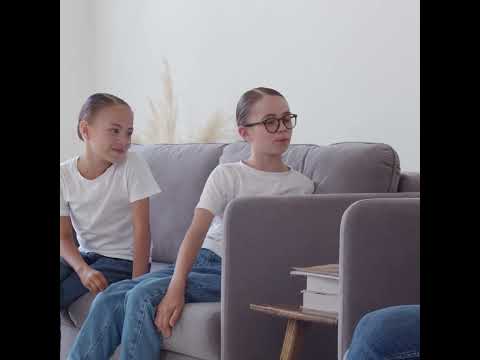 Комплект мебели диван + кресло-кровать Бэст серый в Омске - видео 8
