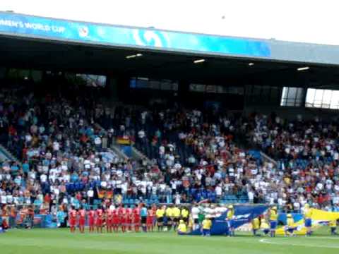 24 july 2010 FIFA U20 Bochum, Germany football/soccer Germany-DPRK - German anthem