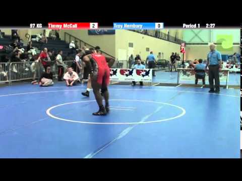 Men`s Freestyle 97 KG Timmy McCall vs. Troy Hembury