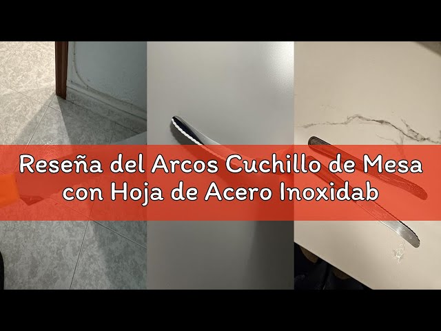 Vídeo relacionado con Arcos Juego Mesa 4. Mango Ergonómico Polipropileno. Acero Inoxidable y Hoja 110 mm. Polietileno PE-500 530x386x190 mm. serie Nova. Ligereza y tamaño reducido. Pueser utilizado sin esfuerzo.