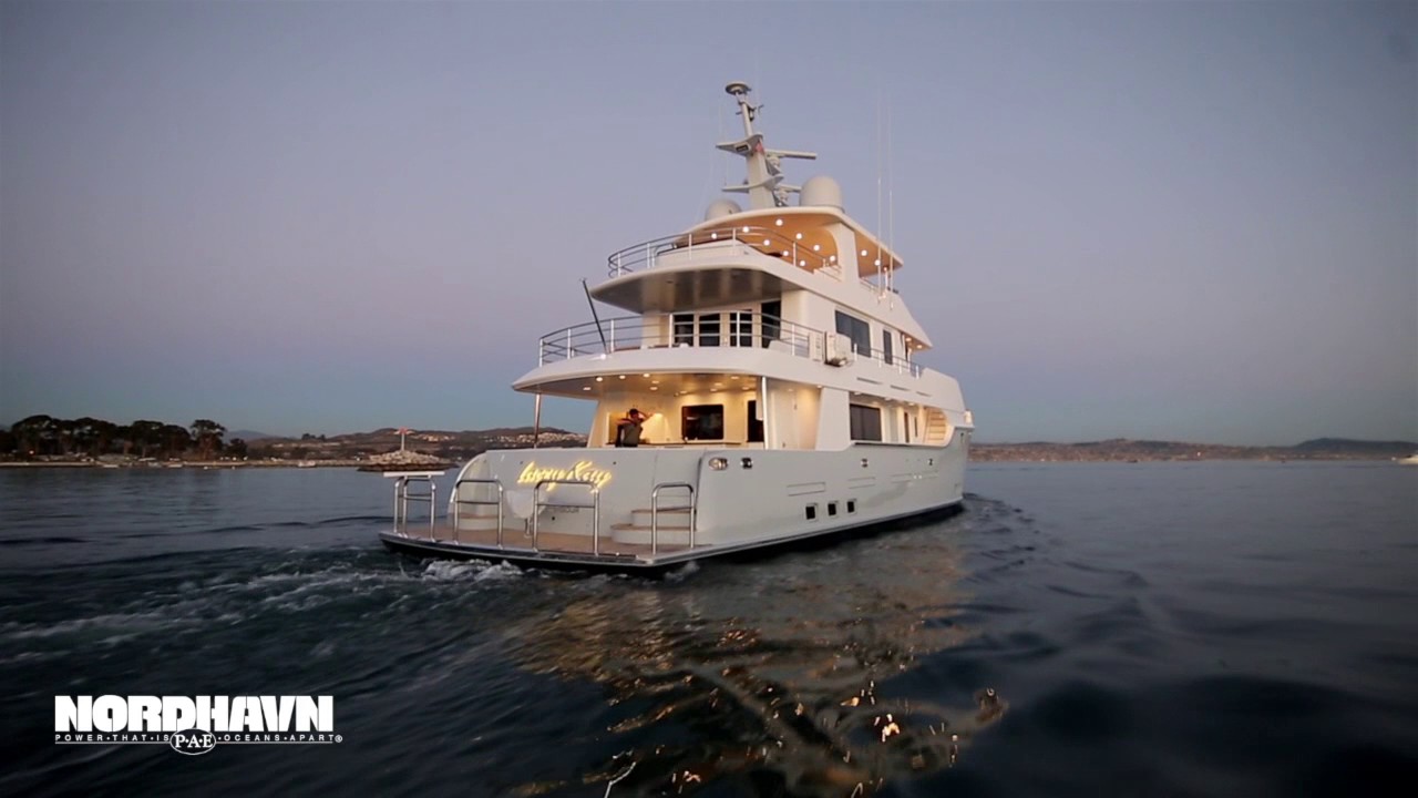 Nordhavn 96 "Lacey Kay" departing Dana Point