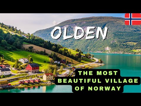 OLDEN - Walking Tour(4K) - The Most Beautiful Village Of Norway 🇳🇴 - June 2023 - Summer