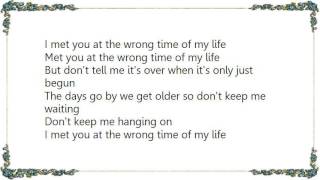 Kim Carnes - Met You At the Wrong Time of My Life Lyrics