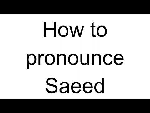 How to Pronounce Saeed (Arabic)
