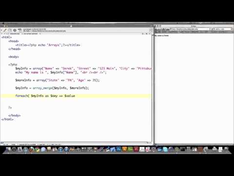 Web Design and Programming Pt 4 PHP Arrays