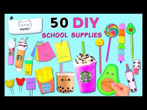 50 DIY SCHOOL SUPPLIES IDEAS YOU WILL LOVE - BACK TO SCHOOL CRAFTS AND HACKS