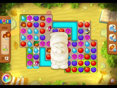 GardenScapes Level 2168 no boosters (28 moves)