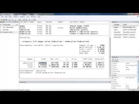 Instrumental-variables regression using Stata®