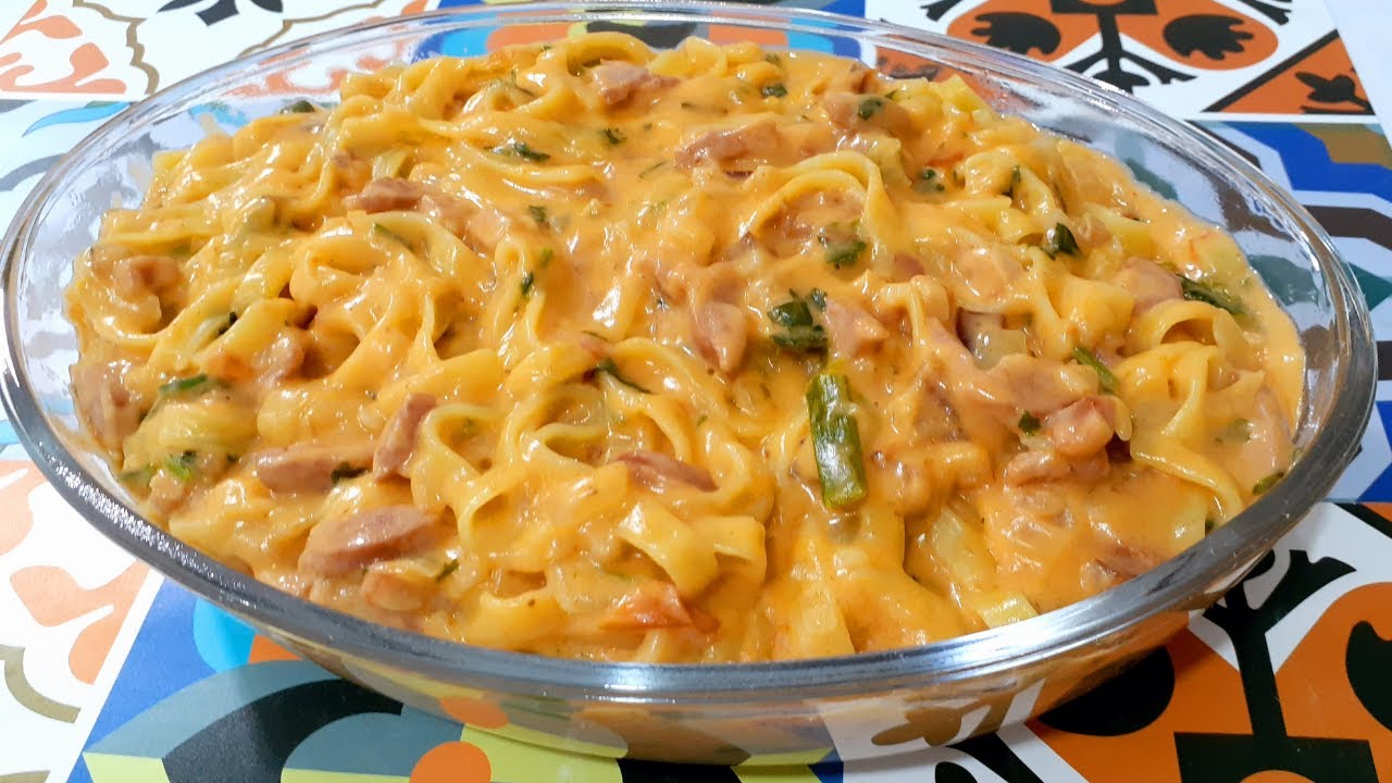 ALMOÇO RÁPIDO MACARRÃO CREMOSO USANDO SÓ UMA PANELA
