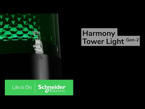 Video thumbnail of Coluna Luminosa Elemento Sinal VM 24V XVBC2B4 - Schneider Electric