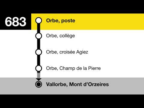 annonces Carpostal » 683 Orbe, poste — Vallorbe, Mont d'Orzeires | SLBahnen