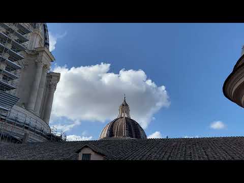 Rom - nach dem Aufzug kurz vor der Kumpelbesteigung des Petersdom