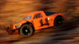 Custom Orange Iron Track Spatha - Bashing With Our 4x4 Short Course RC