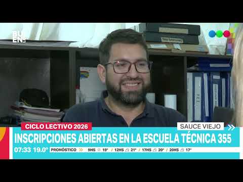 Inscripciones abiertas en la escuela Técnica 355 de Sauce Viejo