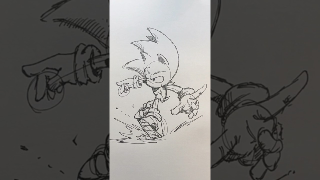 Speed ​​Hedgehog | Sonic Speed  Drawing 🙂‍↔️#shorts #anime #drawing #sonic