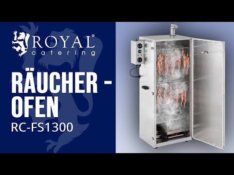 Video - Räucherofen - 147 L - Royal Catering - 8 Roste