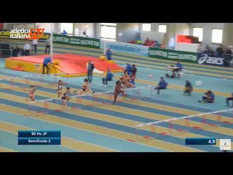 ZAZZARINI 60 Hs Juniores Donne   Semifinale 2   Campionati Italiani Indoor 2018