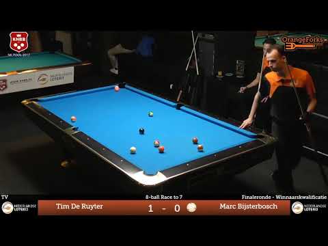 NK 8-ball 2017 | Tim De Ruyter v Marc Bijsterbosch | Finaleronde - Winnaarskwalificatie