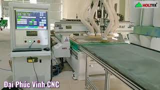 Máy CNC Nesting 4 trục HT-R4F làm cửa đi cho sản phẩm đẹp tuyệt vời | Máy cnc 4 đầu làm đa dụng