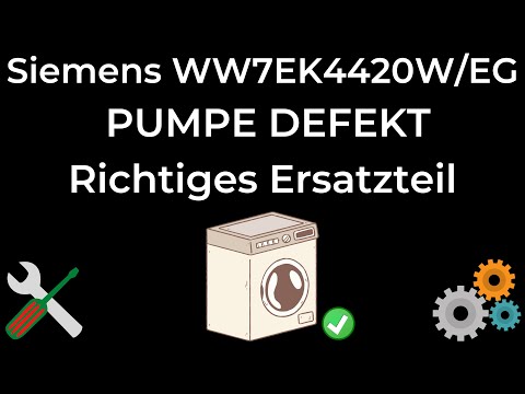 Siemens WW7EK4420WEG Fehlercode E18 F18 Pumpe Defekt Ersatzteil Tauschen, Wechseln Waschmaschine