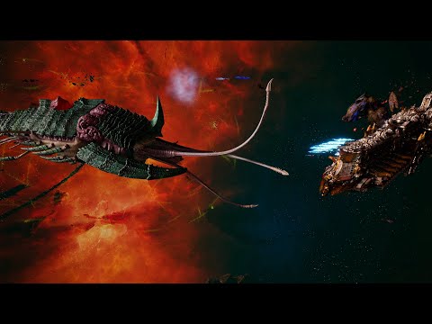 Imperator Somnium in action! Imperial Navy vs Tyranids - Massive Battle, Battlefleet Gothic Armada 2