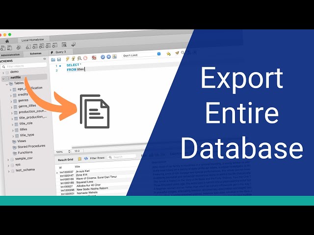 Thumbnail of Exporting Data from a Database lesson