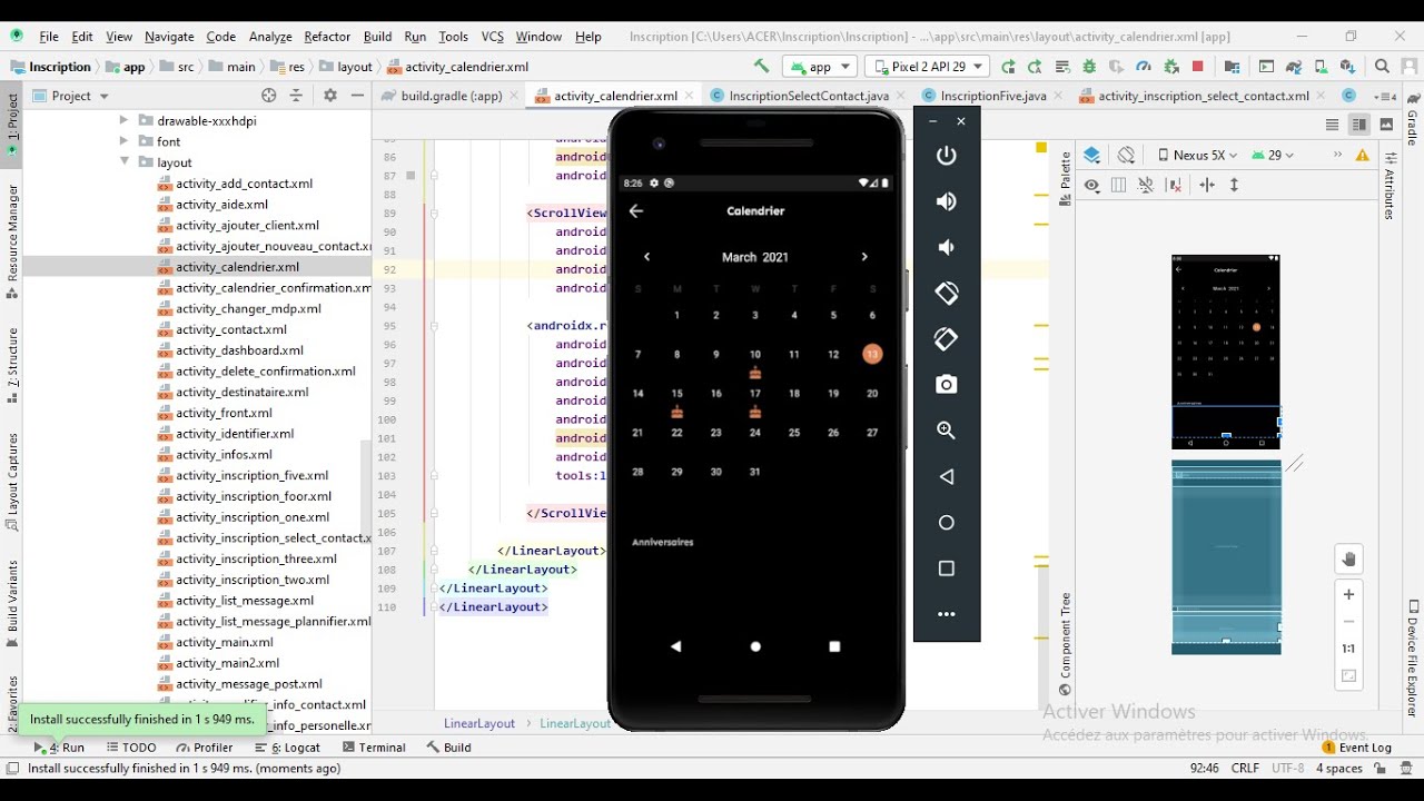 Android Studio Tutorial - Calendar View