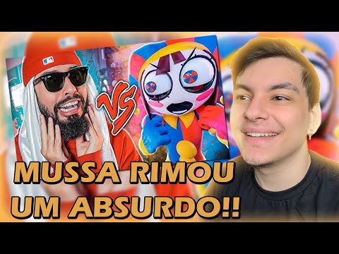 (MUSSA RIMOU MUITO!!) REACT Pomni (The Amazing Digital Circus) Vs. Mussa - Batalha de Rap