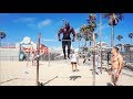 Kali Muscle Hanging at Muscle Beach | 16 Muscle-Ups (240LBS)