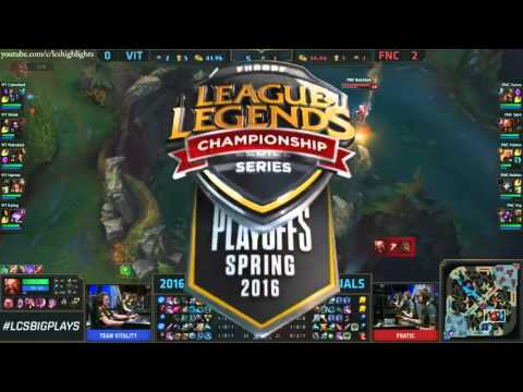 VIT vs FNC Highlights   VITALITY vs FNATIC Game 3   EU LCS Playoffs   SPRING 2016 Quarterfinal #1