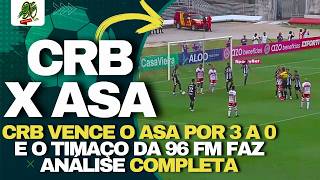 CRB VENCE O ASA POR 3 A 0 E CONSTRÓI BOA VANTAGEM NA FINAL DO ALAGOANO