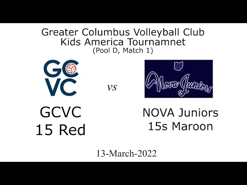 GCVC 15 Red vs NOVA Juniors 15s Maroon @ Kids America Tournament - 13-MAR-2022