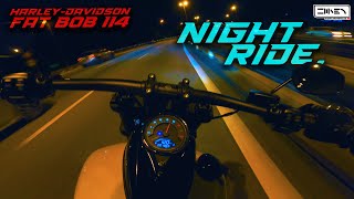 PURE SOUND ⚡ HARLEY-DAVIDSON FAT BOB 114 2022 AT NIGHT [4K]