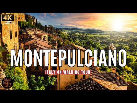 MONTEPULCIANO Italy Walking Tour 4k  🌞 Most Beautiful Villages in Italy ❤️