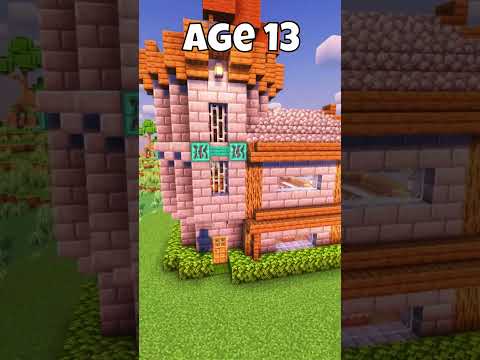 Minecraft Building at Different Ages?🏠 #shorts