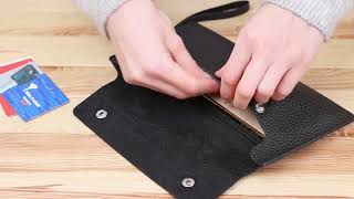 Шкіряна тревел-косметичка Shvigel 16416 чорна