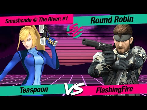 Smashcade @ The River #1: P+ RR Teaspoon (Zero Suit Samus) VS FlashingFire (Snake)
