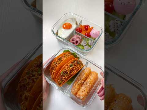 ASMR🎧Let's Make My Bento🌮🥡#asmr #lunchbox #ramen