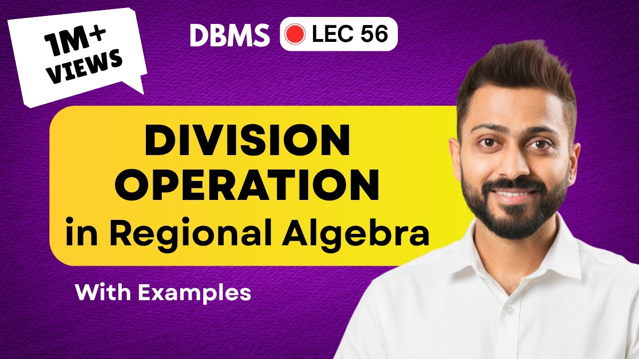 Division Operation in Relational Algebra | Database Management System