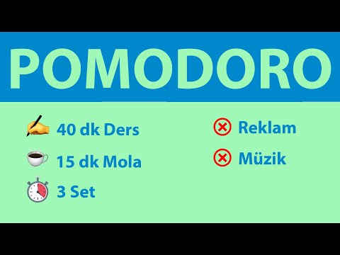 Pomodoro Tekniği - 40 dk Ders 15 dk Mola (3 Set) - Reklamsız - Müziksiz