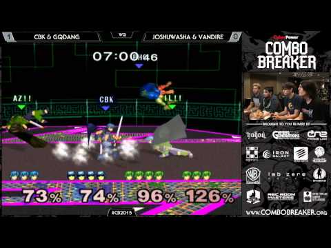 Combo Breaker - CBK & GQDang Vs. Joshuwasha & Vandire - SSBM Winners Quarters - Smash Melee